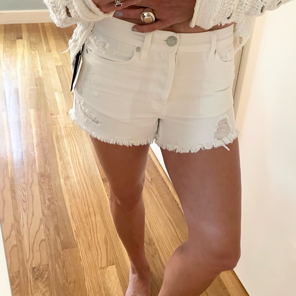 Hi Rise Rigid Distressed Shorts BlankNYC - Picture 7 of 12